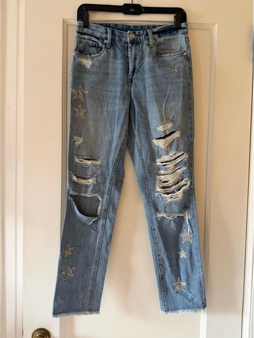 BlankNYC Ludlow Star Child cropped girlfriend jeans 26